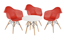 3 x CASSON rouge / 1 x NOLE blanc : ensemble de mobiliers en location