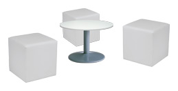 3 x PILAT blanc / 1 x NOIRMOUTIER blanc : ensemble de mobiliers en location