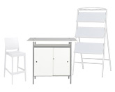 1 x HENDAYE blanc / 1 x ANJOU blanc / 1 x NAZAIRE blanc : ensemble de mobiliers en location